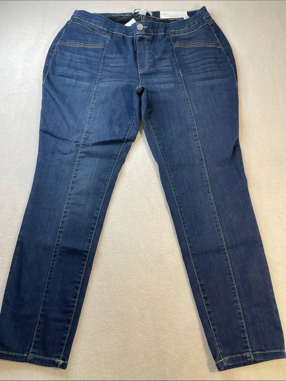 EST 1946 DENIM HIGH RISE JEGGING Dark Blue Women’s SIZE 16 W PULL ON NWT
